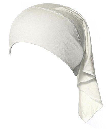 4 X Womens Muslim Mini Inner Hijab Caps Underscarf - color: Beige+w+camel+cornflowerblue