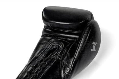 HIT N MOVE All Day Pro Balance Sparring and Bag Boxing Gloves LACE UP, Boxing Gloves Men & Women, Boxing Equipment, Sparring & Bag Gloves for Boxing, Kickboxing, Muay Thai, MMA - color: Black, size: 12 OZ