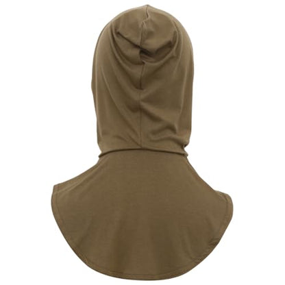 dPois Plain Ready To Wear Amira Hijab for Women Soft Muslim One Piece Instant Hijab Headscarf for Daily Wear - color: Khaki