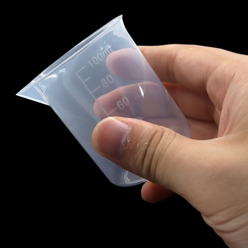 Measuring Cup, 4 Pcs, 100ml/3.4oz, Clear | Transparent Lab Liquid Mixing Cups, Plastic Graduated Beakers, Kitchen Cooking Medicine Measure Tool - size: 100ml/3.4oz, style: 4 Pcs