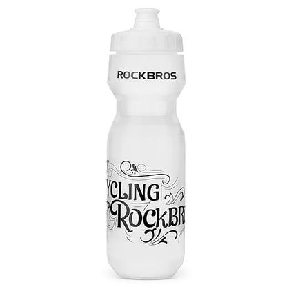 ROCKBROS Cycling Water Bottle, 20-25oz Squeeze Sports Water Bottle, BPA-Free - color: 25oz White