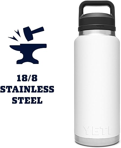 YETI Rambler 36 oz Bottle, Vacuum Insulated, Leakproof, Stainless Steel with Chug Cap - color: Black Forest Green