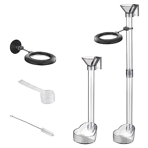 2 Pieces Shrimp Feeder Tube Set Aquarium Feeding Tube Dish Kit Rings Measuring Spoon Brush Strong Suitable for Fish Tank Shrimp Crabs