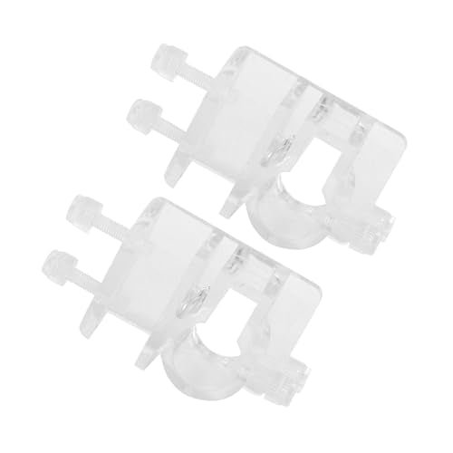 SUNGOOYUE Aquarium Hose Holder Acrylic Soft Tube Fixture 2PCS for 12-16mm Pipe, Hot Bent Transparent Tube Clamp, Keyhole Fit and Screw Mount for Fish Tank Wall 5-15mm