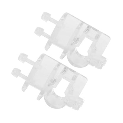 SUNGOOYUE Aquarium Hose Holder Acrylic Soft Tube Fixture 2PCS for 12-16mm Pipe, Hot Bent Transparent Tube Clamp, Keyhole Fit and Screw Mount for Fish Tank Wall 5-15mm