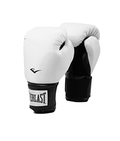 Everlast Prostyle 2 Boxing Gloves, Entry Level Training Gloves for Men and Women, Secure Fit Hook and Loop Closure & Ventilation, Heavy Bag & Speedbag Training - color: White, size: 12 oz