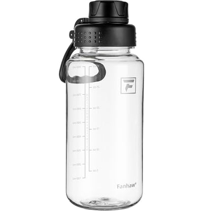 Fanhaw 32 oz Clear BPA-Free Tritan Water Bottle with Fast-Flow Spout Lid, BPA-Free & Leak-Proof Wide-Mouth Reusable Bottle for Gym, School & Office, Back to School Essentials (Clear&Black) - color: Clear&Black