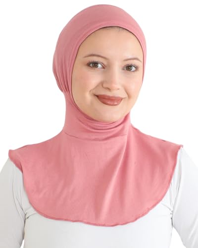 Prien Sport Hijab For Women, Muslim Head Scarf, Flexible Turban Girls, Chic Islamic Wear For Gym, Neck Collar Bonnet Viscose - color: Dusty Rose