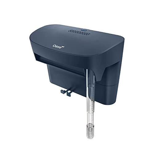 OASE BioStyle Thermo Power Filter with Built-in Heater for Aquariums up to 50 gallons, Multi-Stage Filtration, Easy Maintenance, Quiet Hang on Back Filter, Navy Blue - color: Navy, size: 50