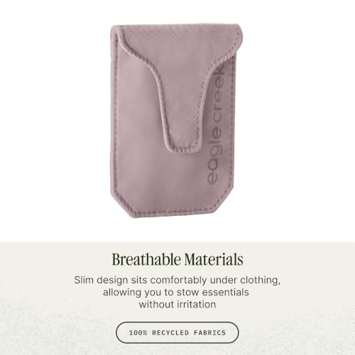 Eagle Creek Undercover RFID Hidden Pocket – Travel Security Pouch with RFID Blocking – Lightweight, Wear Under Clothing – Zippered Passport & Card Holder – Orchid - color: Orchid