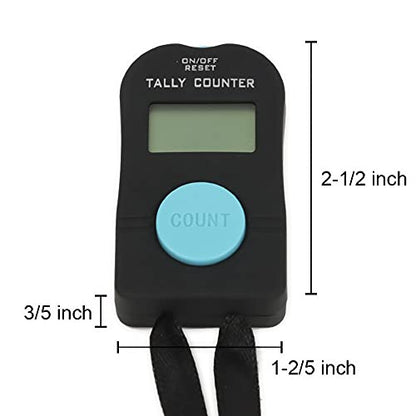 TopTie Electronic Hand Tally Counter, Digital Golf/Fish/People Number Counter Clicker with Lanyard