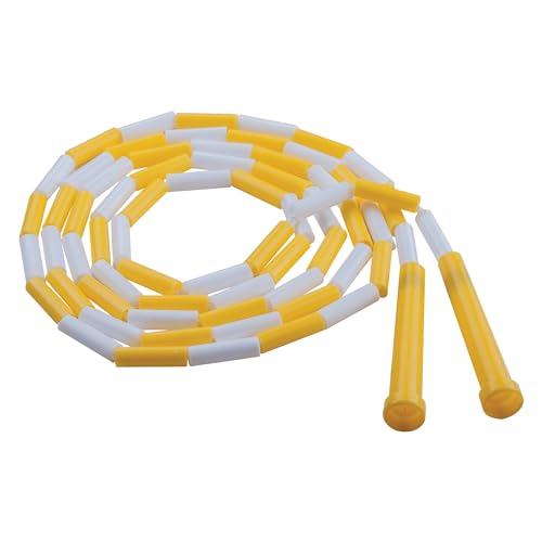 Champion Sports Plastic Segmented Jump Rope - color: White/Yellow (8 Feet)