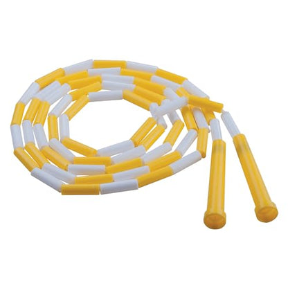 Champion Sports Plastic Segmented Jump Rope - color: White/Yellow (8 Feet)