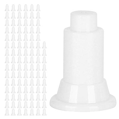 100Pcs Aquarium Isolation Board Support Feet, Adjustable Height PVC Fish Tank Divider Stands, with Food Grade Safety Material, for Easy Cleaning and Stability in Fish Tanks (100 Foot Nails) - color: White