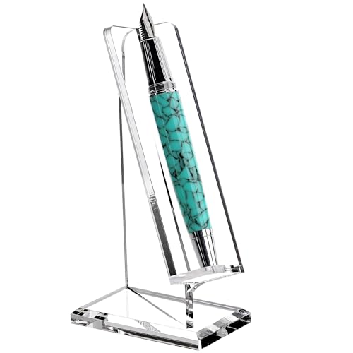 SANRUI Acrylic Pen Holder Desktop Display, Clear Vertical Pencil Stand | Fountain Pen Ballpoint Showholder,Makeup Brush Rack,Paintbrush Drying Support Organizer Desk for Exhibitions,Office,Store Use - style: Vertical Pen Holder（1PCS)