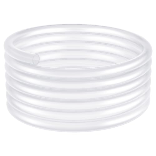 AUAUY 6mm ID X 8mm OD Clear PVC Vinyl Tubing, 5m/16ft Length Plastic Pipe | Lightweight Flexible Tubing Hose, UV Chemical Resistant, Food Grade for Irrigation Water Oil Transfer Aquarium, Non-Toxic - color: 5m/16ft length, size: 6mm ID x 8mm OD