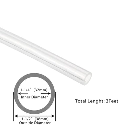 Silicone Tubing Food Grade 1-1/4"ID x 1-1/2"OD 3 Feet Length Pure Silicone Hose Tube for Home Brewing, Beer Line, Kegerator, Wine Making - size: 1-1/4" ID x 1-1/2" OD, style: 3 Feet
