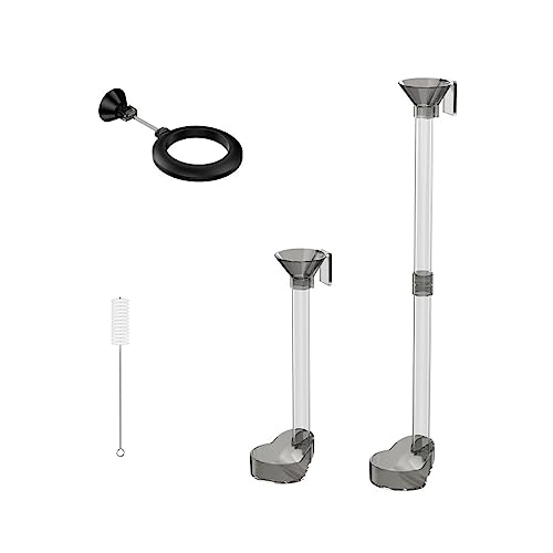 2 Pieces Shrimp Feeder Tube Set Aquarium Feeding Tube Dish Kit Rings Measuring Spoon Brush Strong Suitable for Fish Tank Shrimp Crabs