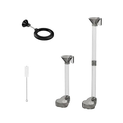 2 Pieces Shrimp Feeder Tube Set Aquarium Feeding Tube Dish Kit Rings Measuring Spoon Brush Strong Suitable for Fish Tank Shrimp Crabs