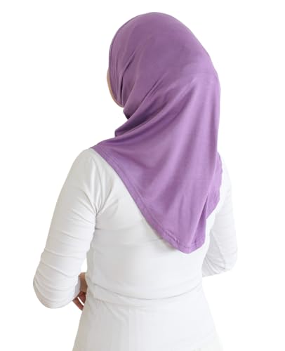 Prien Sport Instant Hijab For Women, Muslim Cotton Turban, Soft Head Scarf, Ready To Wear Hijabs Prayer Clothes, Islamic Wear - color: Lilac