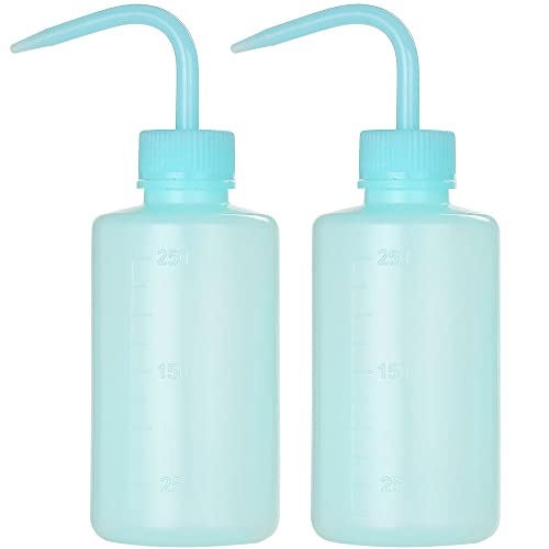 2Pcs Tattoo Wash Bottle 250ml | 8oz Water Squirt Bottle for Succulent Watering, Medical Cleaning, Blue - color: Blue, size: 250ml
