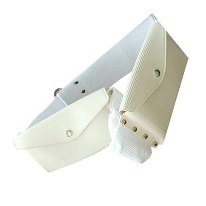 Adjustable Ihram Umrah Waist Belt with Front Pockets Pack Ihram Unisex Studded Belt for Women