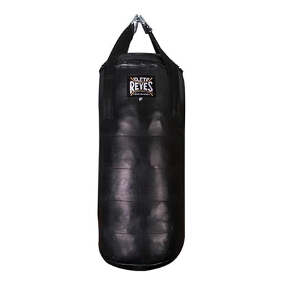CLETO REYES Heavy Punching Bag for Adults Boxing Training Equipment, MMA, Kickboxing, Muay Thai, Leather, Small, Black - size: Filled