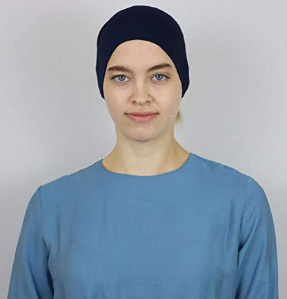 Modefa Islamic Turkish Women's Plain Solid Jersey Tube Hijab Bonnet Muslim Scarf Cap Bone Underscarf