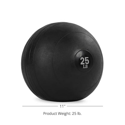 Titan Fitness Rubber Slam Ball, Dead Weight Ball Absorbs Impact, Minimal Bounce, Textured Surface for Strength and Conditioning, Cardio Workouts, Full Body Workout - style: 25 LB