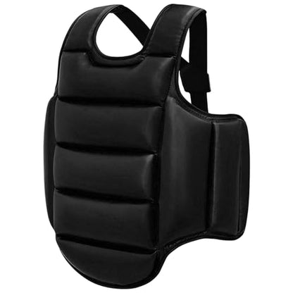 Boxing Body Protector, Reversible Chest Protector, Adjustable Taekwondo Sparring Gear, Sponge Boxing Training Equipment 160-180cm Equipment for Training Body Guard - color: Black & White