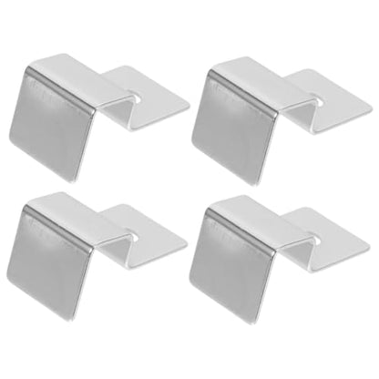 Happyyami 4pcs Stainless Steel Fish Tank Cover Support Rack Heavy Duty Bracket for Aquarium Lids for Glass Tanks and Turtle Habitats Stable and Elegant Design