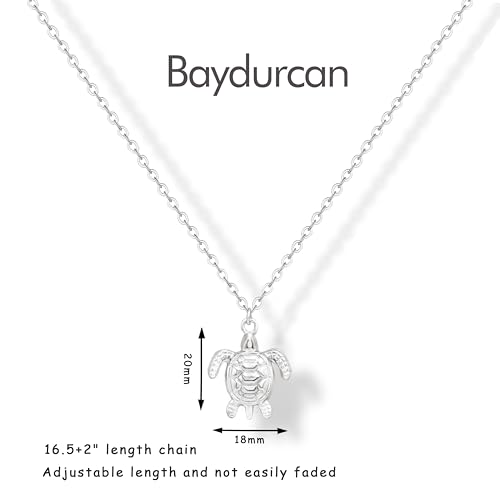 Baydurcan 여성용 실버 목걸이, 악마의 눈 앙크 리본 목걸이, 친구 자매 생일 Just Because 크리스마스 선물 - style: 바다 거북