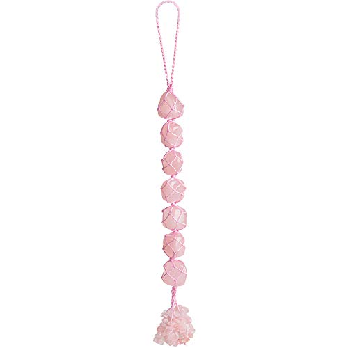 Hanging Ornaments Natural Rose Quartz Ornaments Home Decor Gemstones Reiki Feng Shui Ornament Window Wall Ornament - color: A-style 6