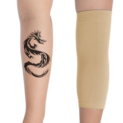 HOVEOX 3 Pairs Tattoo Cover Up Sleeves Tattoo Arm Sleeve Cover for Woman - color: Nude