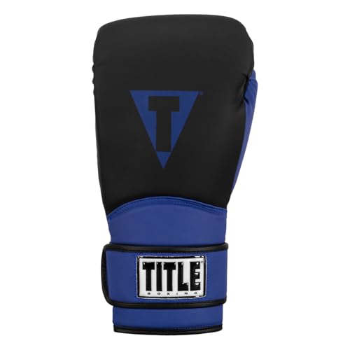 TITLE Boxing Conquest Training Boxing Gloves - color: Black/Blue, size: 12 oz
