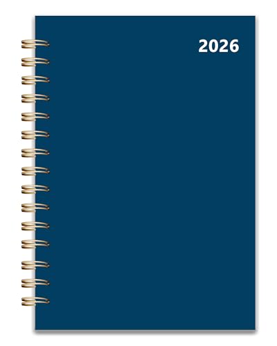 2026 Weekly and Monthly Planner, From January 2026 to December 2026, 5.5" x 8.5" Daily Planner for Productivity, Goal Setting & Time Management, Organizer for Work & School - Blue Hard Cover - color: 26-Blue