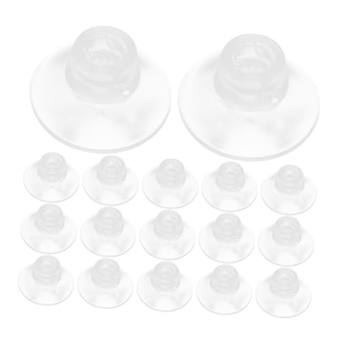 Toddmomy 50pcs Fish Tank Cup Feeders Holders for Easy Aquarium Installation Transparent Design for Elegant Aesthetic Fixation for Fish Feeding Accessories - size: 2.60X2.60X1.50CM
