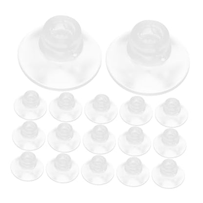 Toddmomy 50pcs Fish Tank Cup Feeders Holders for Easy Aquarium Installation Transparent Design for Elegant Aesthetic Fixation for Fish Feeding Accessories - size: 2.60X2.60X1.50CM