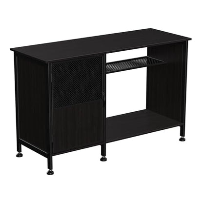 55-75 Gallon Fish Tank Stand, Aquarium Stand with Open Shelf, Heavy Duty Fish Tank Rack with Cabinet Storage, 52" L*19.7" W Tabletop fits Aquarium,Turtle Tank,or Reptile Terrariums Black