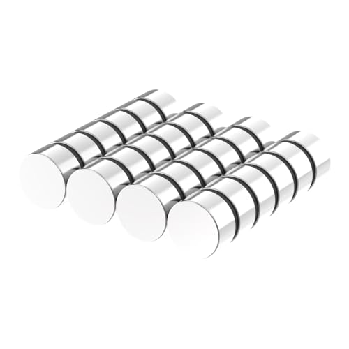 N52-1/2 D x 1/4" H - 24 Pack, Mighty Rare Earth Magnets, Silver Super Strong Neodymium Disc Magnets for Fridge, DIY, Building, Scientific, Craft, and Office 0.5 Inch x 0.25 Inch Magnet - size: N52-1/2" D x 1/4" H w/o Screw Hole