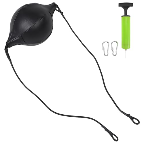 Totority Boxing Speed Bag Double End Punching Ball Pu Hanging Reflex Training Set with Pump, Needle Hook for Home Boxing Gym Coordination and Reaction Practice