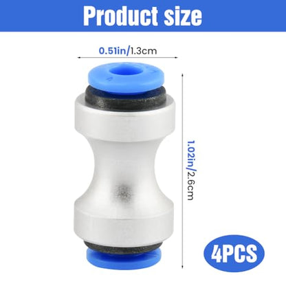 4pcs PTFE Tube Connector for Bam-bu Lab, Plastic Metal Mixed Feed Connectors, PTFE Feed Tube Connector for A1/A1MINI/P1P/P1S/P2S/X1/X1C/X1E/H2D/H2S, 3D Printer Parts 3D Accessories
