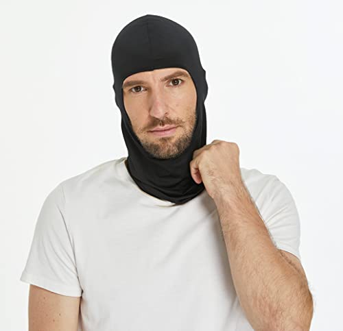 Balaclava Sun/uv face mask UPF 50+ ski mask Neck Gaiter face Scarf Outdoor Sports 3pack - color: Black+white+green