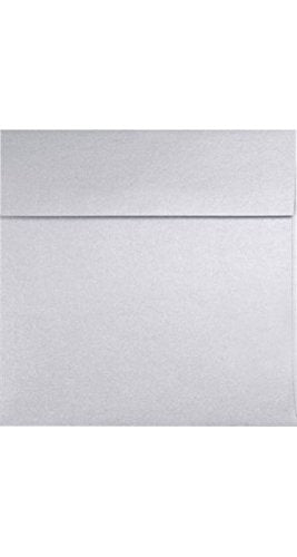 LUXPaper Square Invitation Envelopes | Peel & Press | 5 1/4" x 5 1/4" | Silver Metallic | 80lb. Text | 50 Qty - color: Silver, size: 5 1/4 x 5 1/4 inches