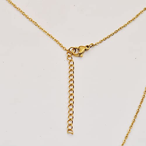 HUAN XUN 맞춤형 맞춤 제작 여성용 목걸이 골드 실버 | 18k Gold Plated Nameplate Heart Pendant,Adjustable Delicate Chain,Personalized Gifts for Mother Day Christmas Birthday - color: 34-골드.