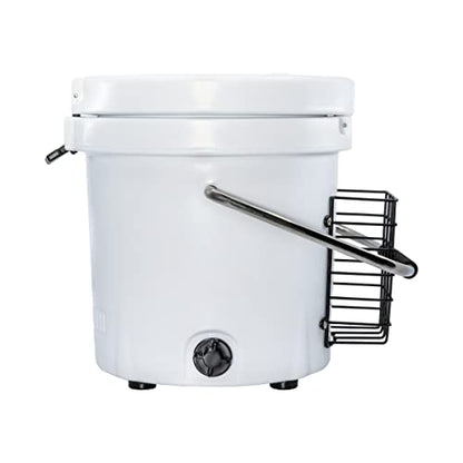 Mammoth Live Bait Bucket, Insulated Bait Bucket with 10 Quart Capacity, Great for Daily Trips and Fishing Tournaments - style: White