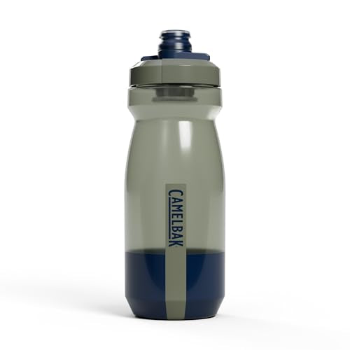 CamelBak Podium Bike Squeeze Water Bottle, High‑Flow Easy‑Squeeze Design for Cycling Performance, 21oz, Mercury Fog - color: Mercury Fog