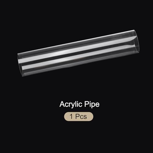 18" Clear Plastic Rigid Pipe 86mm ID x 90mm OD (3 3/8" ID x 3 9/16" OD) Acrylic Round Tubing, [for Plumbing, Hydraulics, Aquarium] - size: 3.375" x 3.5625"