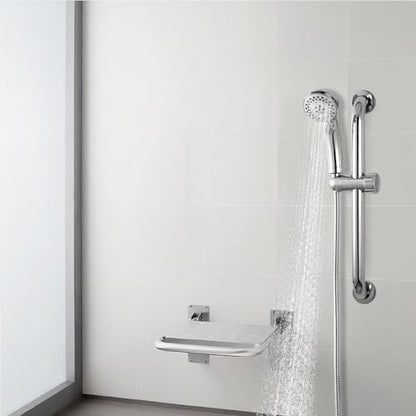 OFFO ADA Shower Head Holder, Adjustable 1.18-1.26 in(30-32 mm) Hand Shower Bracket for Handicap Grab Bar, Detachable Slider Clamp Bathroom Replacement, 361 Degree Rotation Sprayer Holder, Chrome - size: 1.18”-1.26“