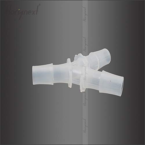 1/2" Polypropylene Y-Shaped 3-Way Barbed Hose Fitting, 20 Pcs | Y-shaped design splits one inlet into two angled outlets for air hoses and water pipes; supports routing and repair projects - style: 20pcs, 1/2" O.D.